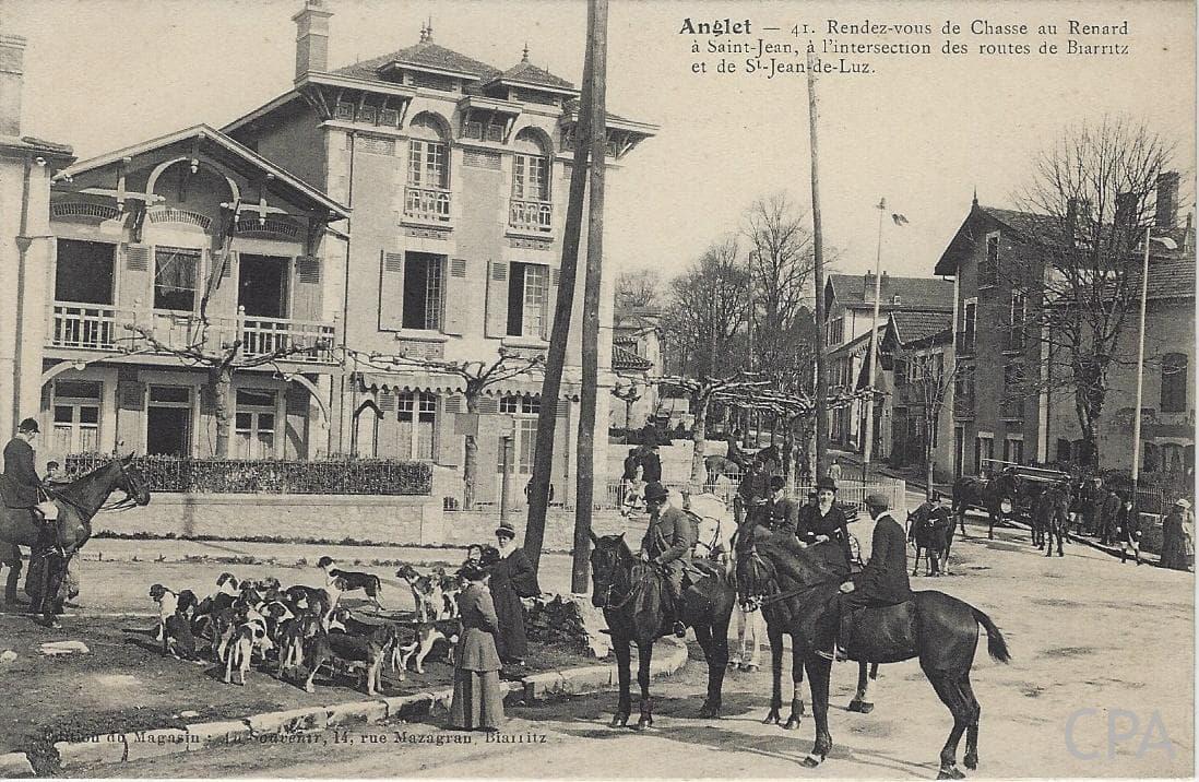 Anglet - 41 Rendez vus de Chasse au Renard à St Jean, à l'intersection des routes de Biarritz et de St Jean de Luz