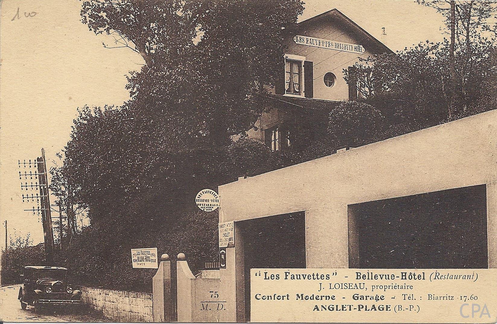 "Les Fauvettes" - Bellevue Hôtel (Restaurant) J.Loiseau, propriétaire Confort Moderne - Garage