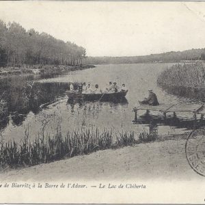 Route de Biarritz à la Barre de l'Adour. - Le Lac de Chiberta