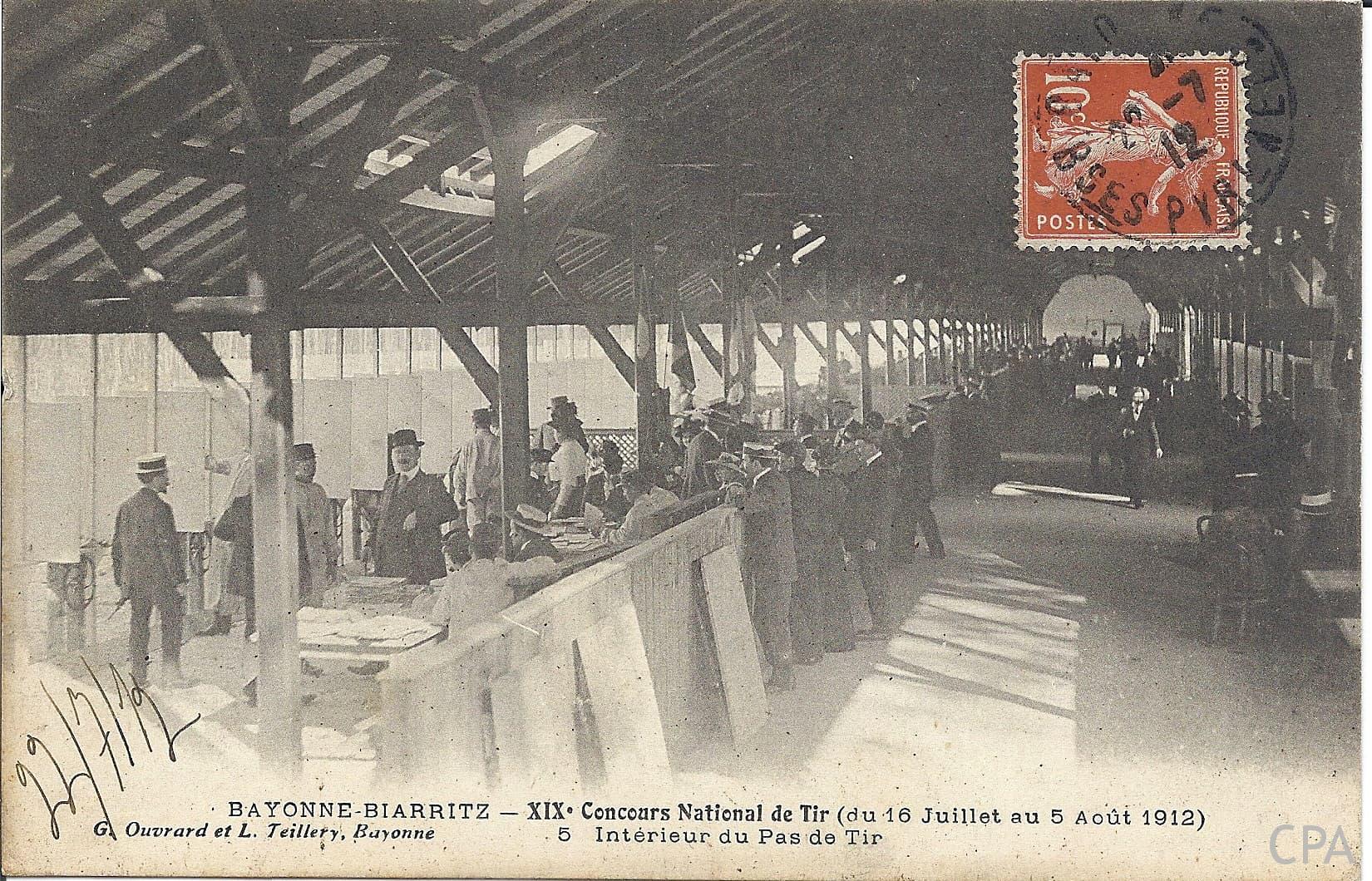 XIXe Concours National de Tir (du 16 Juillet au 5 Août 1912) - 5 intérieur du Pas de Tir