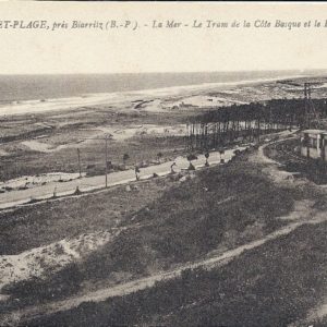 ANGLET-PLAGE, près Biarritz (B.-P) - La Mer - Le Tram de la Côte Basque et le Boulevard