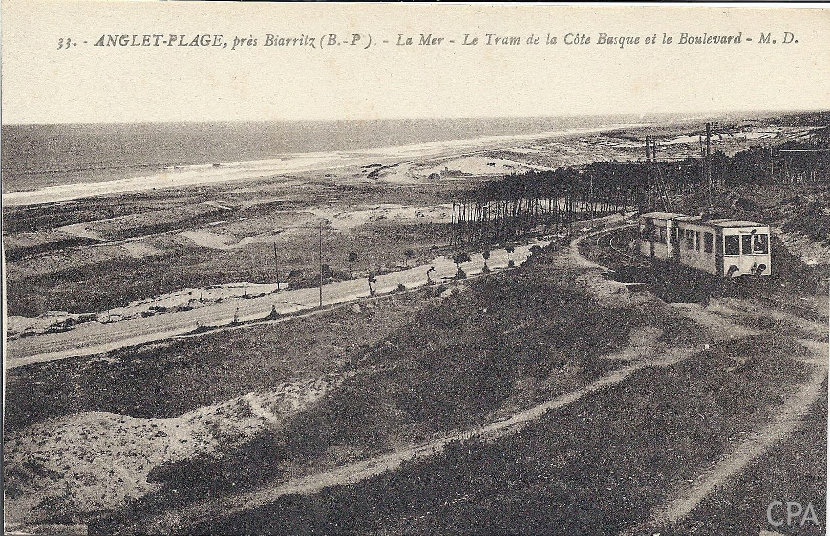 ANGLET-PLAGE, Près Biarritz (B.-P) - La Mer - Le Tram de la Côte Basque et le Boulevard – Image 2