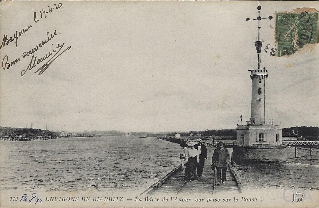 La Barre de l'Adour, vue prise sur le Boucau
