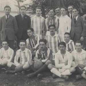 Carte photo des Genêts d'Anglet section Football l’équipe de 1917 ou 1918
