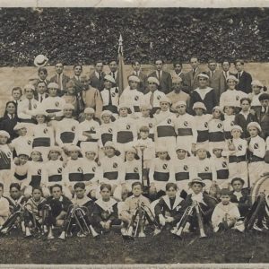 Carte photo de la clique des Genêts d'Anglet en 1922