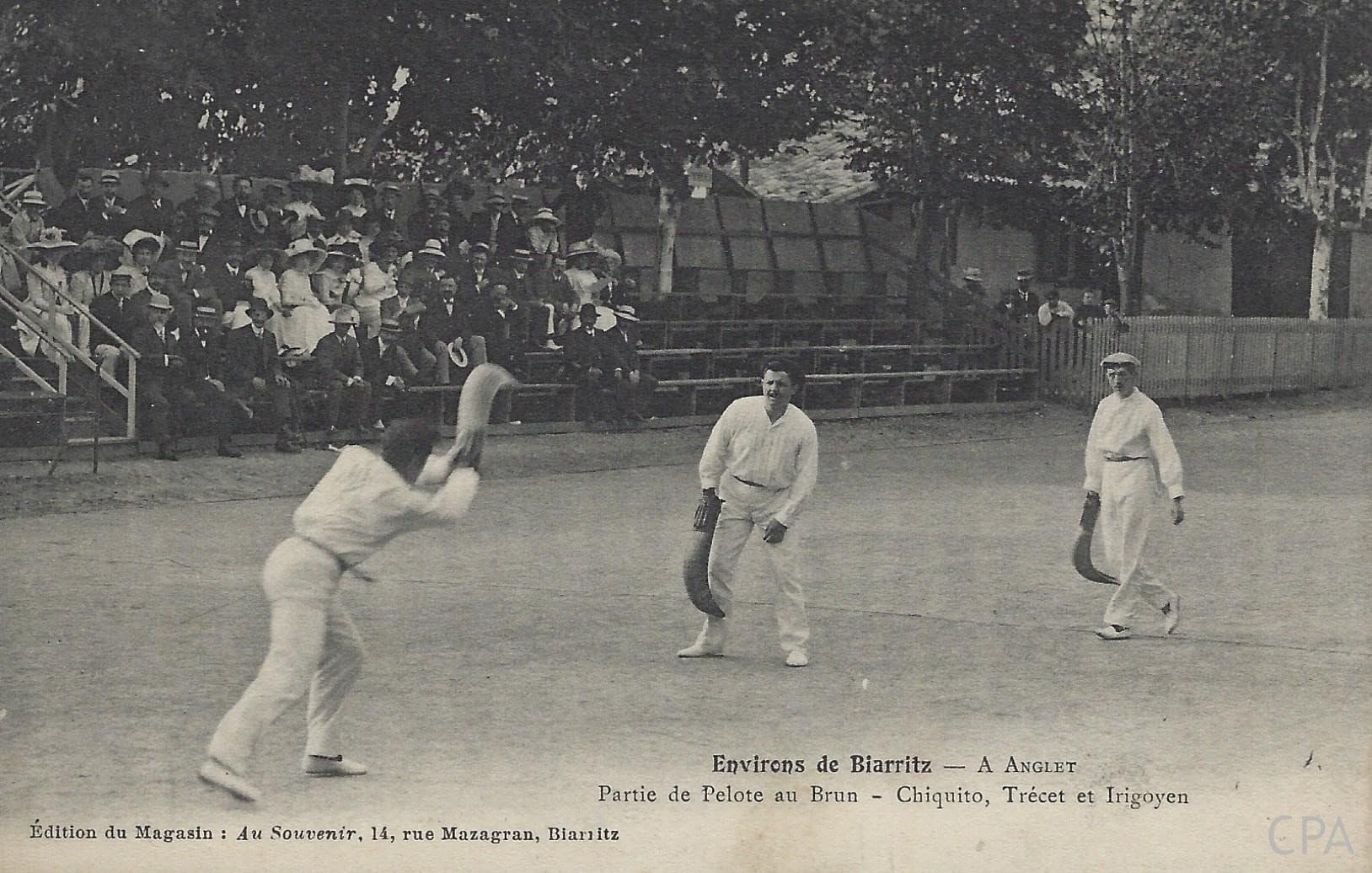 A Anglet Partie de Pelote au Brun - Chiquito, Trécet et Irigoyen