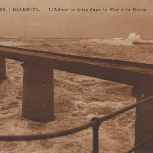 L'Adour se jette dans la Mer à la Barre