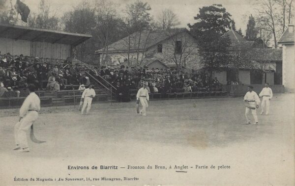 Fronton du Brun, à Anglet - Partie de pelote